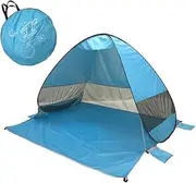 YXTKJ Potable Pop Up Camping Tent,UPF 50+ UV Protection Waterproof Beach Tent for 3-4 Adults, Outdoor Automatic Instant Foldable Tent for Fishing,Camping, Beach, Hiking