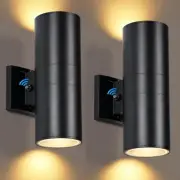 Dusk to Dawn Outdoor Wall Lights 2 Packs, Modern Outdoor Porch Lights with Bu...