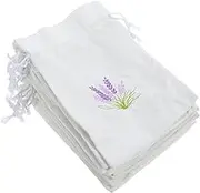 Cabilock Sachet Bag Set of 10 Empty Perfume Sachet Packing Bags Drawstring Closure Made of Soft Cotton for Jewelry Flowers
