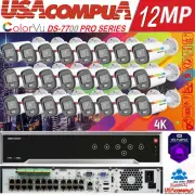 HIKVISION 4K 32CH IP SECURITY IP CAMERA SYSTEM CCTV BULLET FULL COLOR 2MP W/HDD