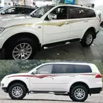 汽車貼紙 SUV 外觀個性改裝彩條乙烯基貼花配件 FOR MITSUBISHI PAJERO SPORT