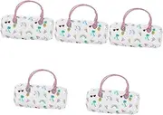 [SAFIGLE] 5pcs Elegant Pu Children's Glasses Case Large Capacity Scratch Proof for Travel Daily Use
