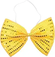 [KONTONTY] Sparkly Clown Bow Tie Men's Carnival Tie Large Sequin Bow Eye-catching for Parties