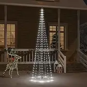 Christmas Tree on Flagpole Cold White 310 LEDs 300 cm,Christmas Lighting 0.44KG-343523