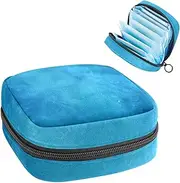 Period Bag,Sanitary Napkin Storage Bag,Blue Vintage Texture,Tampon Holder for Purse