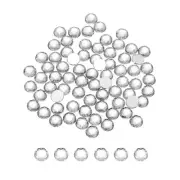 100 Pcs Flat Back Round Acrylic Rhinestones,8mm White Crystal Rhinestones