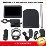 HAYEAR HY-2070 26MP Microscope Camera with Stand 7" LCD 150X C-mount Lens os67