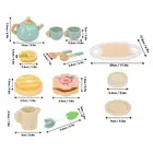 Wooden Teapot Tea Cup Set For Little Girls Role Playing Wood Tea Toy Set Spare