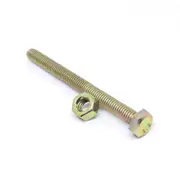 Pinnacle 8 x 75mm Yellow Zinc Hi Tensile Hex Bolt And Nut - 4 Pack