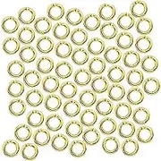 100pcs 18k Yellow Gold Strong 304 Stainless Steel Open Split Jump Rings Connector Loop (5 mm)