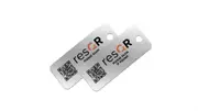resQR Aluminium Tag Pack (2 x Lost Item Recovery Scratch Resistant Key/Bag Tags)