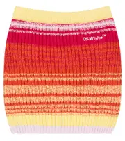 [Off-White Kids] Off-White Kids Striped cotton miniskirt Y 12 multicoloured