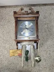 Vintage Hamilton 31 Day Drop Dial Striking Wall Clock - Walnut Color New