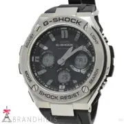 CASIO Watch men Casio G SHOCK Men s G STEEL Solar Radio SS Rubber Black Dial