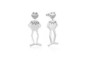 Couture Kingdom Disney the Muppets Kermit the Frog Drop Earrings 60mm Silver