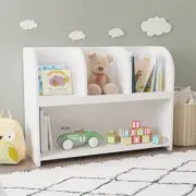 Kids Bookcase with 4 Compartments, Storage Book Shelf, Storage Display, Rack