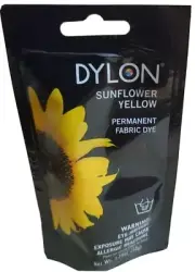 Sunflower Yellow DYLON "PERMANENT FABRIC DYE" 1.75 oz / 50g