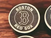 Baseball Cork Coasters! Boston Red Sox, set of 4 cork coasters.