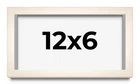 12x6 Frame White Wash Picture Frame Modern Photo Frame UV Acrylic, Acid Free
