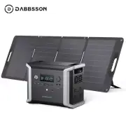 Power Station 1330Wh 1200W Solar Generator +120W Solar Panel Battery Backup Home