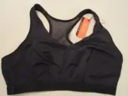 Low Level Yvette Sports Bra Yoga CoolMax Fresh FX Black 36 C Racerback Pull On
