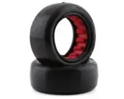 AKA13231CR AKA Racing 1:10 Buggy 2wd tires w/V2 red insert, clay purple