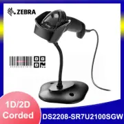 Zebra DS2208-SR7U2100SGW Wired Handheld 2D Barcode Scanner with USB Cable&Stand