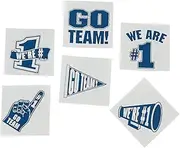Fun Express Blue Go Team We are Number 1 Tattoos (Set of 72) School Spirit Supplies