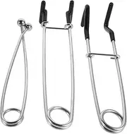 LOORGVEL 3pcs Fish Opening Multifunctional Fishing Pliers Portable Fish Lip Gripper Fish Jaw Spreader Fishing Tools Small Fishing Pliers Fish Grabber Tool Silver Stainless Steel