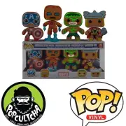 Marvel: Holiday - Gingerbread Glow in the Dark Pop! Vinyl Figure 4-Pack "New"