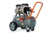 UNIMAC 24L Silent Air Compressor 1.5HP, Oil-Free Electric, Portable, for Airtools, Airbrush, Tyre Inflation