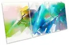 Abstract Brush Strokes Green Framed CANVAS PRINT TREBLE Wall Art