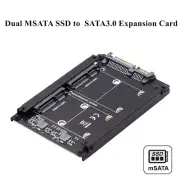 Dual MSATA Mini-SATA SSD Card JBOD Raid0 Span Bridge to SATA 3.0 6Gbps Adapter