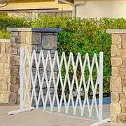Garden gate, HNPP Metal Expandable Gate, 330cm Folding Garden Security Fence Gate, Industrial Portable Safety Barricade, Indoor Outdoor Baby Gate, Dog Barrier Gate, Pet Fence Adjustable Gate