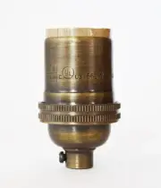 Antique Brass Keyless Light Socket Vintage Style - Lamp Socket - Pendant Socket