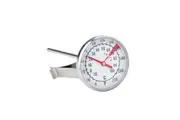 Cuisena Stainless Steel 44mm Dial Round Milk Thermometer Probe w Clip Silver