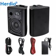 2X Herdio 5.25" Outdoor Bluetooth Speakers WiredPatio Waterproof Wall Mount 300W