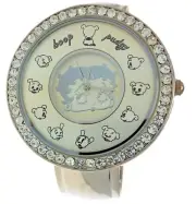 New Old Stock Pudgy & Betty Boop Cuff Bangle Band Large Round Rhinestone Watch