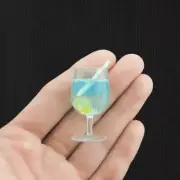 4 Blue Lemonade Resin Charms 3D - K410