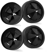 [Plzoslly] 4 Pack Garbage Disposal Splash Guard, 3 3/8" QCB-AM Sink Baffle Replacement Parts for InSinkErator Evolution Series, Upgraded EPDM Rubber Drain Insert Removable Quiet Collar Drain Plugs