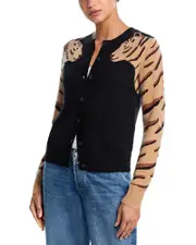 Aqua Animal Cashmere Cardigan - Exclusive