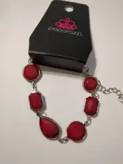 Paparazzi Bracelet - Red And Silver