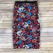 Lularoe Skirt Womens XS Multicolor Paisley Cassie Pencil Pull On Knit Stretch