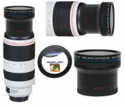 HD4 WIDE FISHEYE LENS + MACRO LENS FOR Canon EF 100-400mm f/4.5-5.6L IS II USM