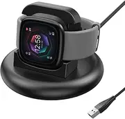 Meliya Charger for Fitbit Versa 3 /Versa 4 /Sense 2 / Sense, Magnetic Charger Dock with USB Charging Cable Cord for Fitbit Sense 2