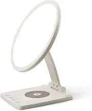 Light Therapy Sun Lamp, LED Happy Mood Lamps with Wireless Charging, Stepless Dimming and 6-Speed Timing, 2700-5000K Color Temperature, for Christmas New Year Birthday Gift