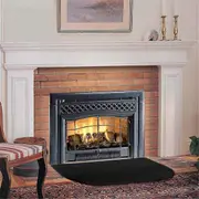 Semicircular Fireplace Fireproof Mat Fireplace Flame Retardant Mat Fireplace Insulation Blanket Black