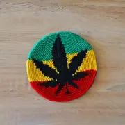 Tapestry Crochet Cannabis Trivet