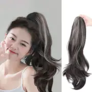 Women Clip In Pony Tail Claw Clip On Ponytail As Wig Long Curly Hair PieceEC