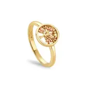Welsh Clogau 9carat 9k Yellow & Rose Gold Tree Of Life Ring UK-O US-7